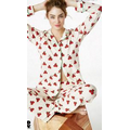 Hello Kitty Apples Stretch Long Sleeve Classic 2 Piece Pajamas